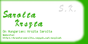 sarolta krszta business card